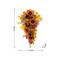Set of 2 27"H Fall Sunflower, Maple Leaf and Berry Teardrop Swag